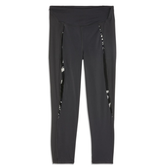 Lululemon Athletica rare black gloss trim run high rise leggings tights Size 2 - Picture 10 of 17